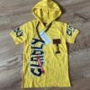 Bluza z kapturem graffiti – żółta
