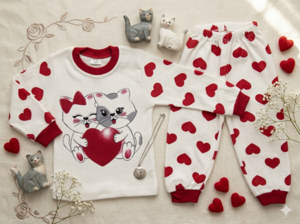 Piżama dziecięca z kotkami