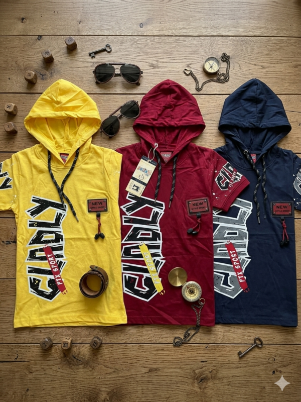 Bluza z kapturem graffiti – granatowa