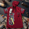 Bluza z kapturem graffiti – granatowa