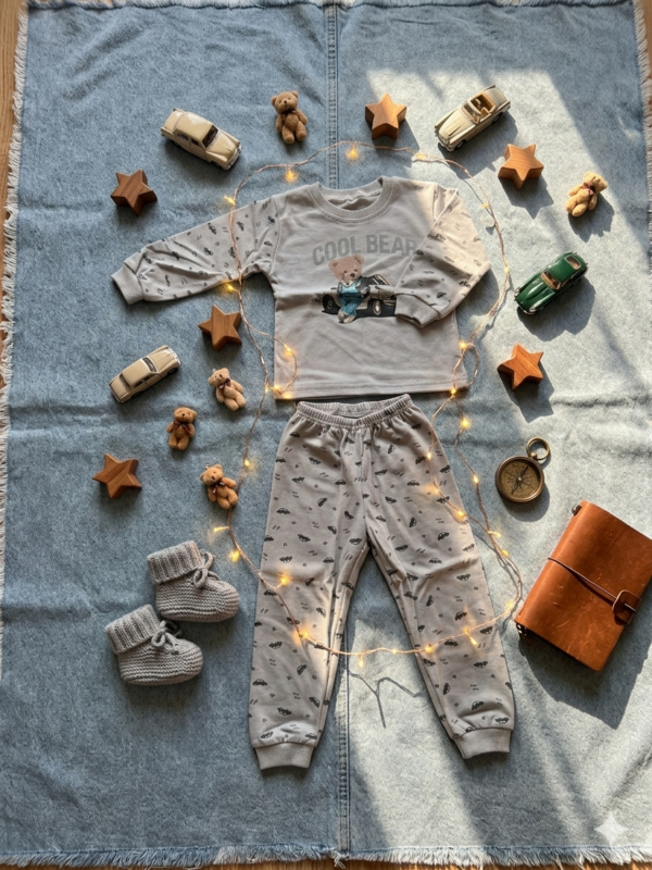 Piżama Cool Bear – niebieski